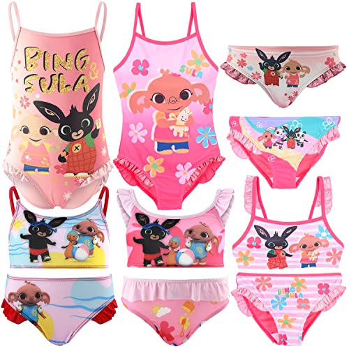 Bing Bunny - Bambina - Costume da Bagno Slip Monokini - Bikini 2 Pe...