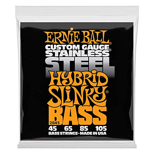 Ernie Ball, Hybrid Slinky Stainless Steel, P02843, Corde per basso ...
