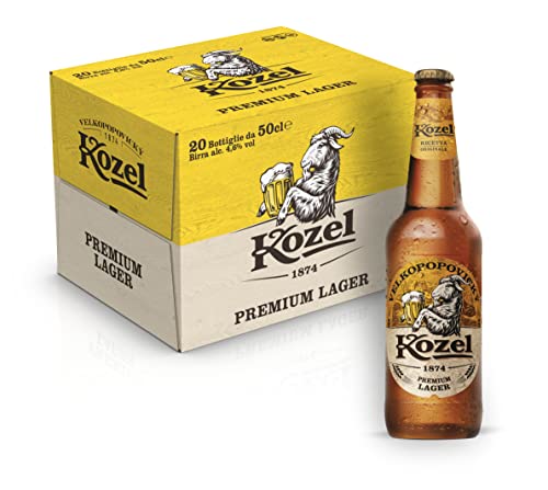 Kozel Birra Premium Lager, Cassa Birra con 20 Birre in Bottiglia da...