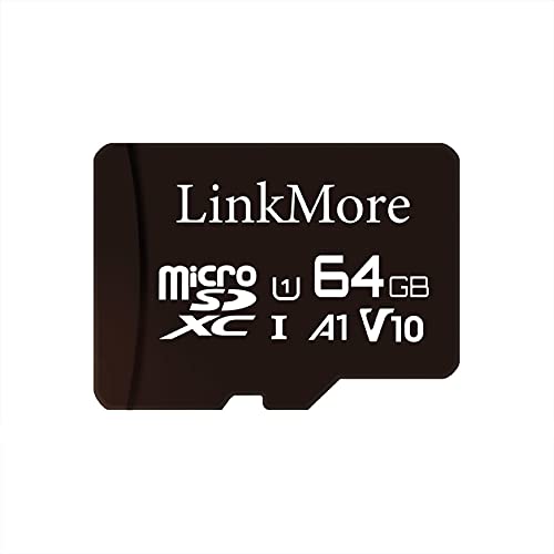 LinkMore 64GB Scheda Micro SDHC XV11 A1, UHS-I, U1, V10, compatibil...