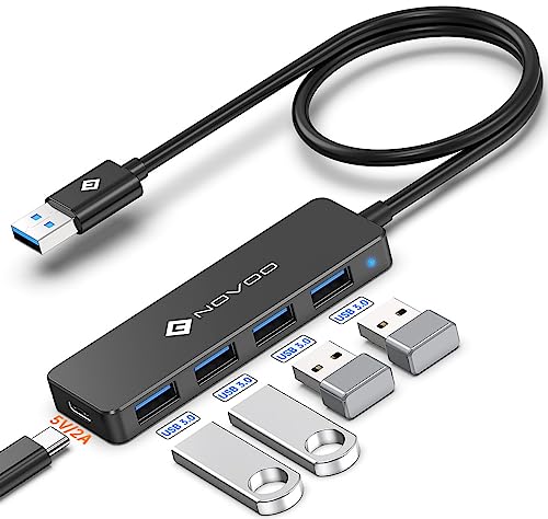 NOVOO Hub USB C 4 Porte USB 3.0, Trasferimento Dati 5 Gbit s, Adatt...
