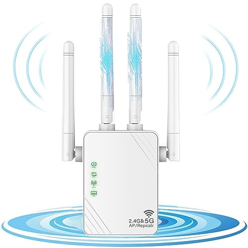 Nuovo Ripetitore Wifi,1200Mbps Extender Wifi dual band 2.4G 5G, amp...