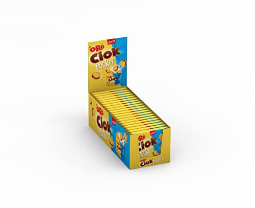 Oro Ciok Pocket, Mini Biscotti Ripieni di Gustosa Crema di Cioccola...