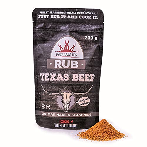 Poppamies Rub Texas Beef Rub, Marinatura a Secco e Condimento Perfe...
