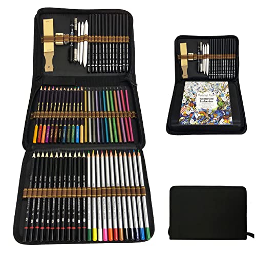 Professionale Matite Colorate Kit per Schizzo e Disegno Artistico,7...