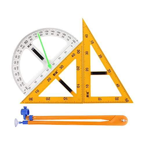 Qianly 4 pezzi grandi righelli di geometria matematica impostati tr...