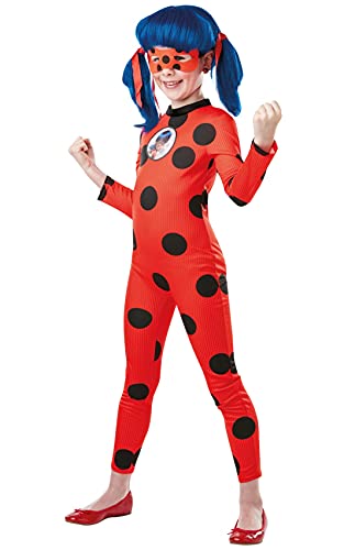 Rubies Costume Miraculous Ladybug Tikki per bambina, tuta Ladybug c...