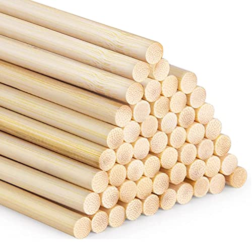 SPEACOUR 50 bastoncini in legno di diametro 10 mm, tasselli lunghi ...