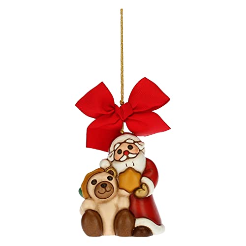 THUN - Addobbo Natalizio Babbo Natale con Teddy Maxi - Ceramica - L...
