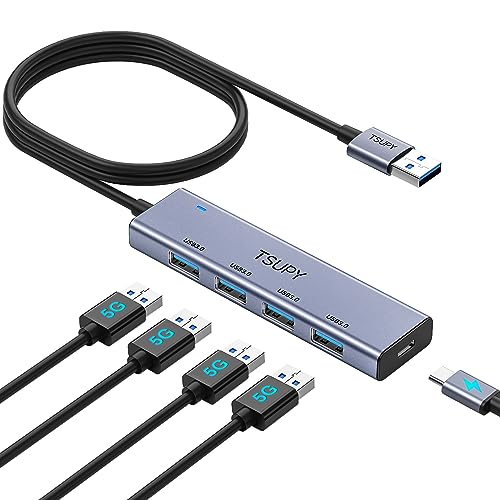 TSUPY Hub USB 3.0, Sdoppiatore USB Alimentato Multipla USB3.0 Cavo ...