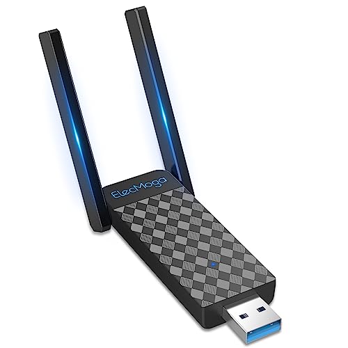 Wifi USB, ElecMoga Chiavetta WiFi 1300M 2 Antenne Dual Band 2.4G 5G...