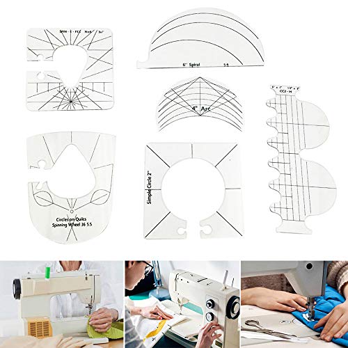 6pcs Quilting Pattern per macchina da cucire DIY Righello acrilico ...
