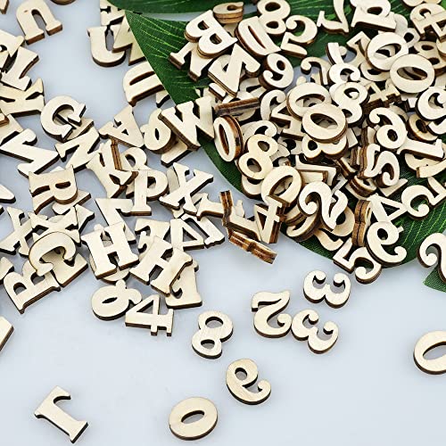 AGLLUX Eozighi 200 pezzi lettere in legno e numeri in legno con let...