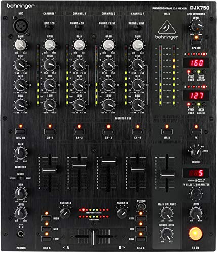 Behringer DJX750 Mixer DJ professionale a 5 canali con effetti digi...