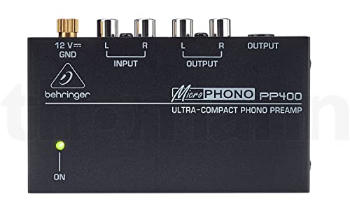 Behringer MICROPHONO PP400 Preamplificatore Phono compatto...