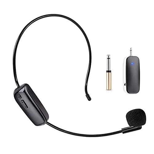 Cuffie per microfono wireless UHF, UHF Wireless Mic Headset e palma...