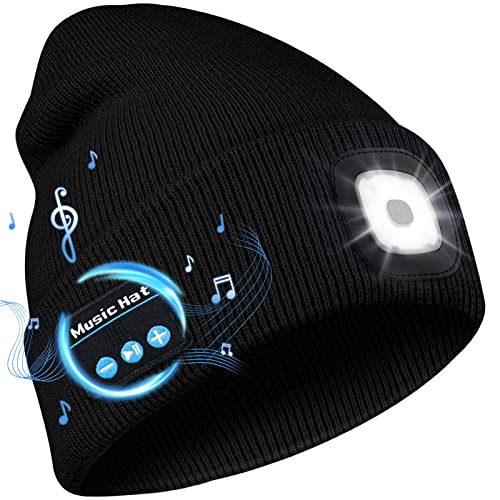 Deilin Bluetooth Cappello con LED Illuminato, USB Ricaricabile Berr...