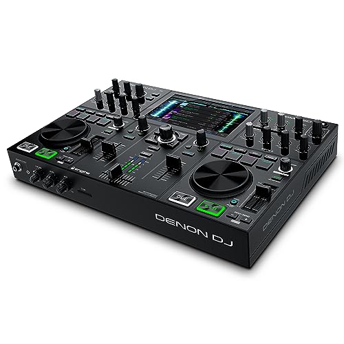 Denon DJ PRIME GO – Console DJ Smart, Set da DJ portatile con 2 d...