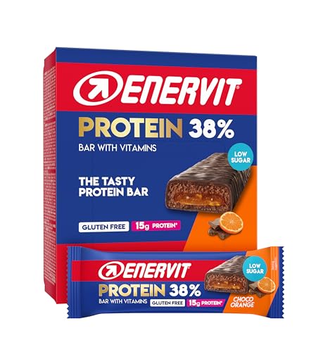 Enervit, Protein Bar 32% Choco Orange, 12 Barrette Proteiche da 40g...