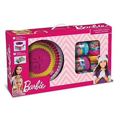 Grandi Giochi Maglieria Magica Barbie-Telaio con 6 gomitoli colorat...