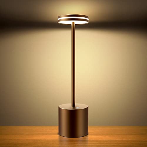 Hapfish Lampada da Tavolo Senza Fili LED, 5000mAh Lampade Scrivania...