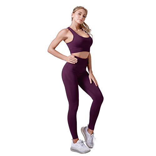 Jamron Donna Set di Abbigliamento Yoga Reggiseno Sportivo+Leggings ...