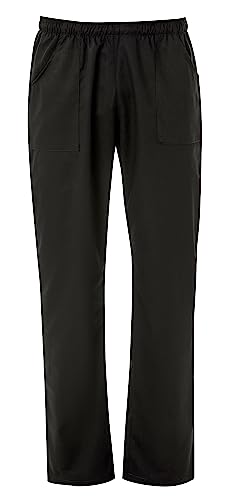 JOBLINE Pantalone da Lavoro Unisex Colore Nero con Elastico e Lacci...
