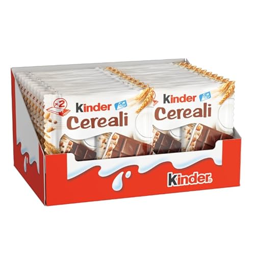 Kinder Cereali, tavolette di cioccolato ai cereali, 20 confezioni d...