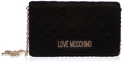 Love Moschino Jc4079pp1h, Borsa a Spalla Donna, Nero Oro, 22X14X7...