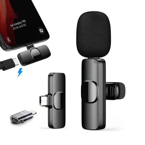 Microfono Lavalier Wireless per i.Phone iOS Androide, Plug & Play P...