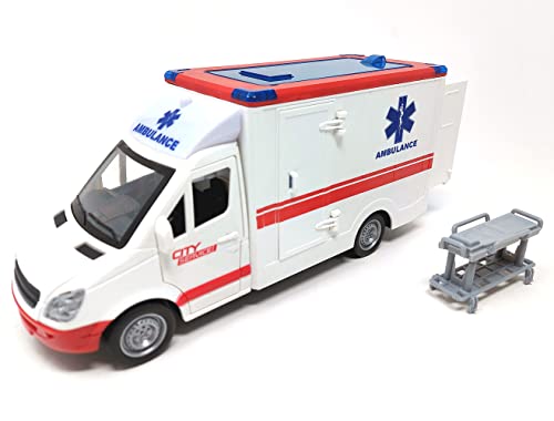 Modbrix Carrozzina auto giocattolo ambulanza auto giocattolo con lu...