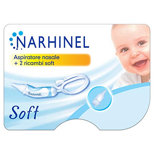Narhinel Aspiratore Nasale per Neonato e Bambini con 2 Ricambi Soft...