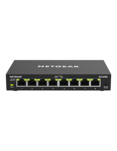NETGEAR Switch Ethernet Plus 8 porte GS308E - hub di rete domestica...