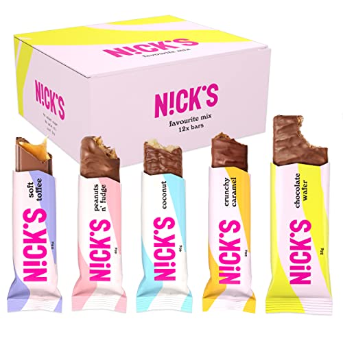 NICKS Mix di Cioccolato Favorito con Barrette Keto Snack Senza Zucc...
