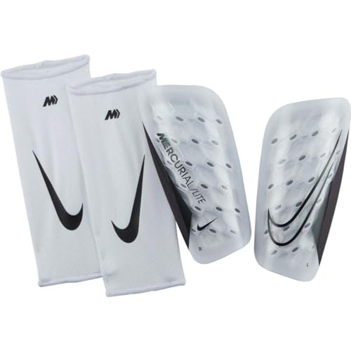 Nike Unisex Shinguard Mercurial Lite, bianco nero, DN3611-100, S...