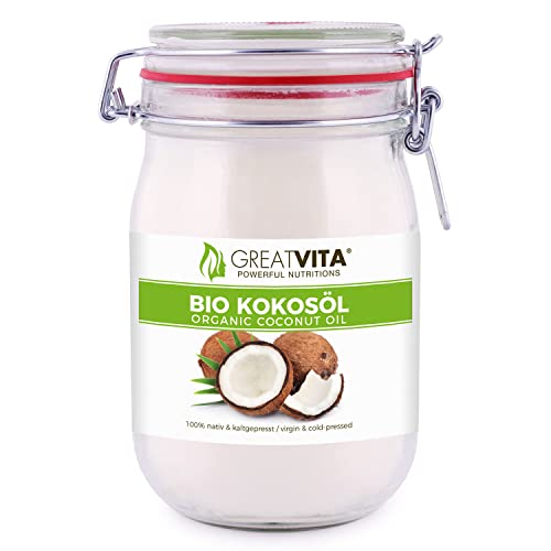 Olio di cocco biologico MeaVita, vergine e spremuto a freddo, confe...