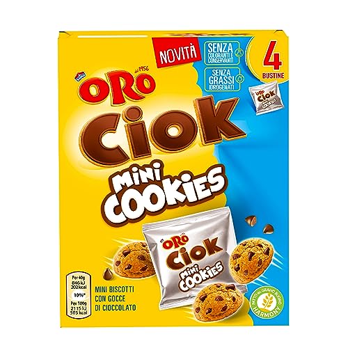 Oro Ciok Mini Cookies, Mini Biscotto Cookies Ripieno di Gocce di Ci...