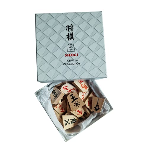 Pezzi di scacchi giapponesi Shogi: frecce + kanji...