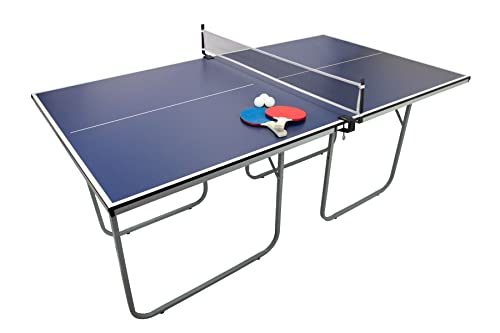 Tavolo da Ping Pong Pieghevole con Kit Racchette e Palline Tennis d...