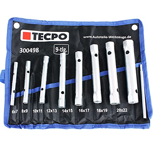 TECPO Set di chiavi a bussola, 6 x 7 – 20 x 22 mm, 8 pezzi...