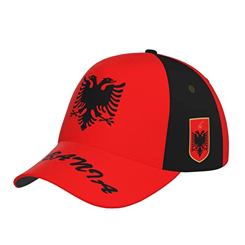 WanwEN Bandiera dell Albania Calcio Fans Berretto da Baseball Cappe...