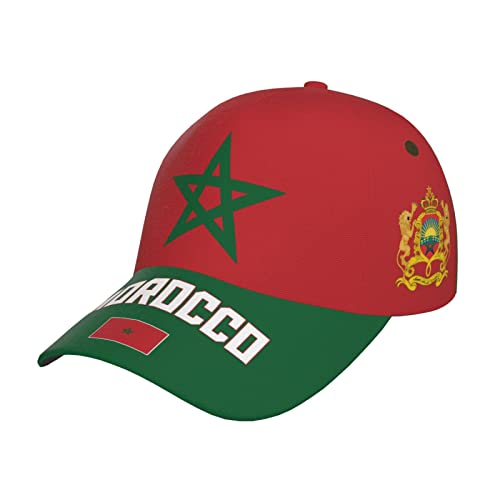 WanwEN Berretto da baseball marocchino con bandiera del Marocco Pat...