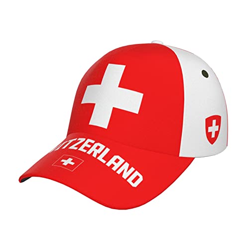 WanwEN Berretto da baseball svizzero con bandiera della Svizzera Pa...