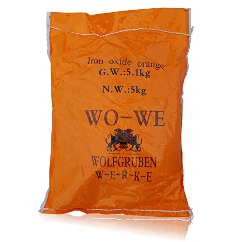 WO-WE Pigmento per Cemento Polvere Colorante Ossido Ferro W120 Aran...