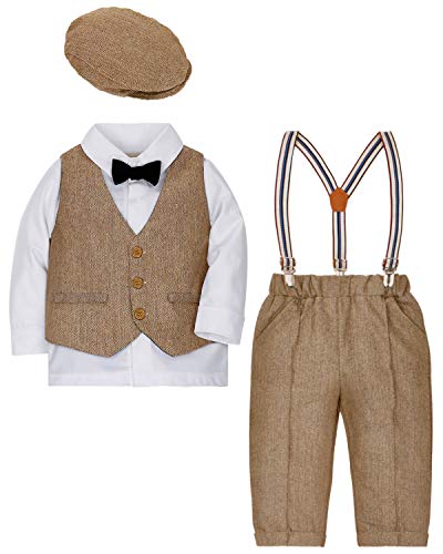 ZOEREA 4 Pezzi Bambini Ragazzi Abbigliamento Set Blazer + Pants + G...